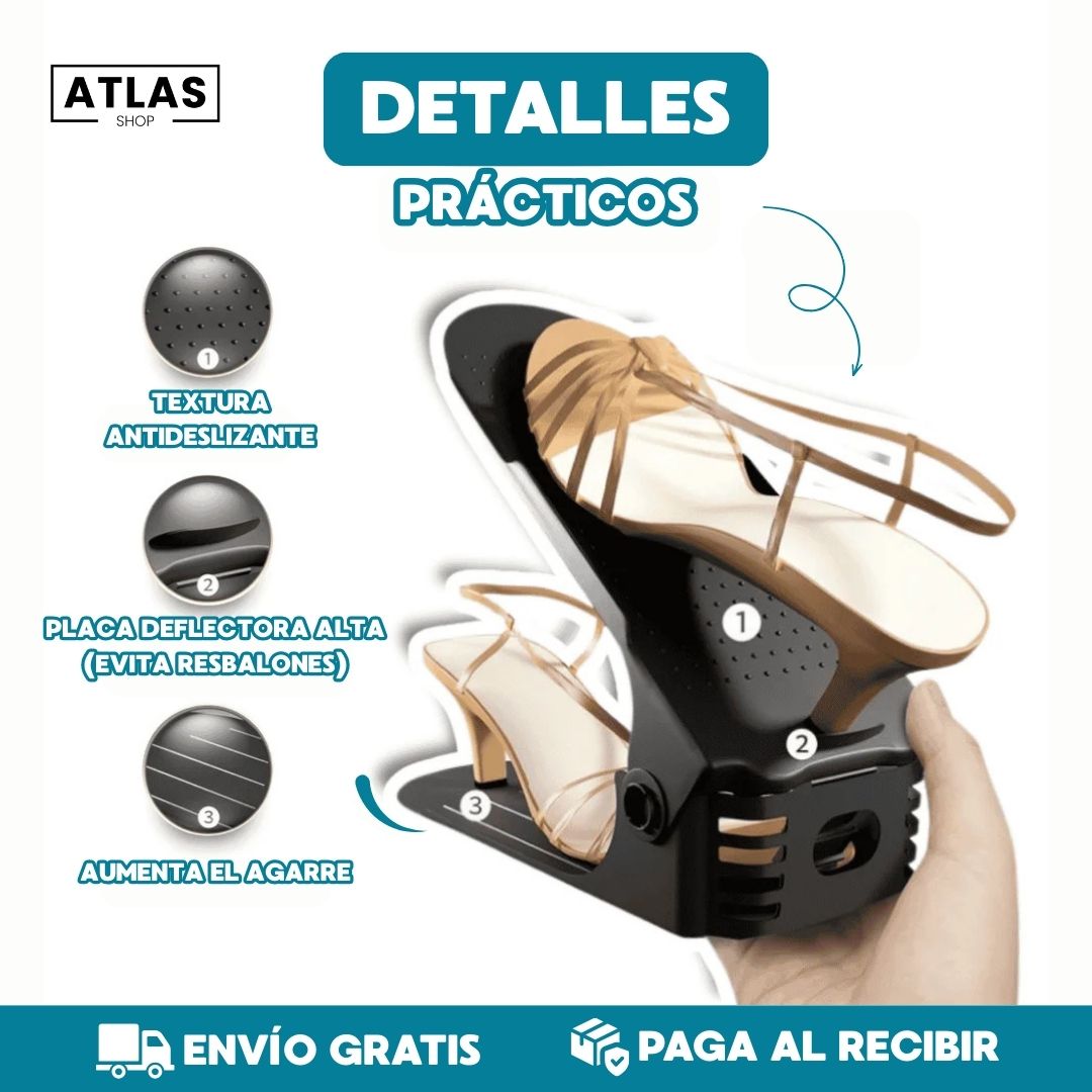 Step Shoes™ Organizador de Zapatos 👟 – Duplica tu Espacio en el Clóset al Instante ✨