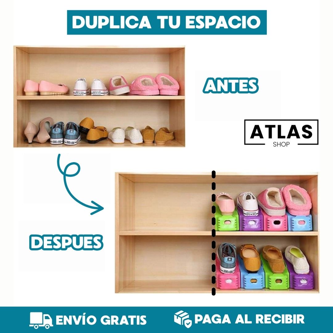 Step Shoes™ Organizador de Zapatos 👟 – Duplica tu Espacio en el Clóset al Instante ✨