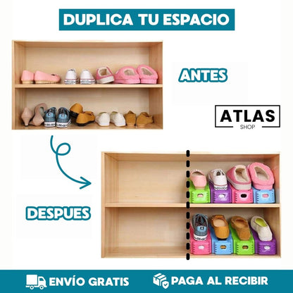 Step Shoes™ Organizador de Zapatos 👟 – Duplica tu Espacio en el Clóset al Instante ✨