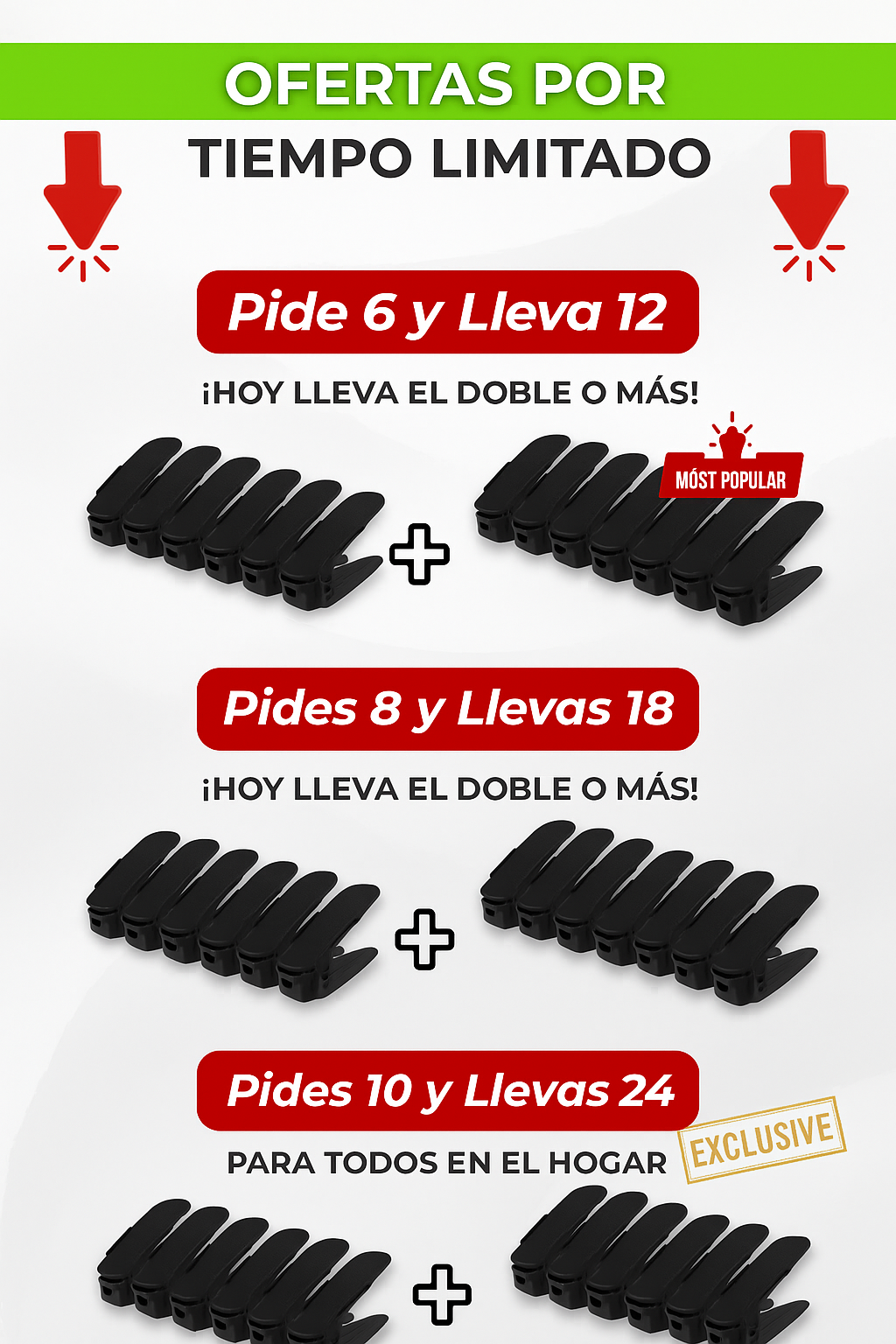 Step Shoes™ Organizador de Zapatos 👟 – Duplica tu Espacio en el Clóset al Instante ✨