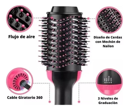 ✨ BrilloPro 4 en 1 – Cepillo Secador, Alisador y Voluminizador